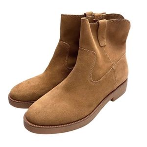 Lucky Brand Rhetty Brown Suede Leather Ankle Boots Size 9